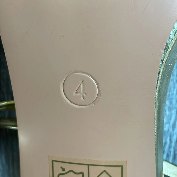 NWOT PrettyLittleThing Gold Point Toe Lace Up High Heeled Sandals US 7 (UK 4) - Picture 11 of 13